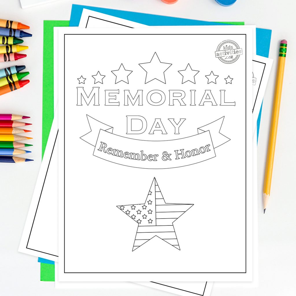 Free printable patriotic memorial day coloring pages kids activities blog