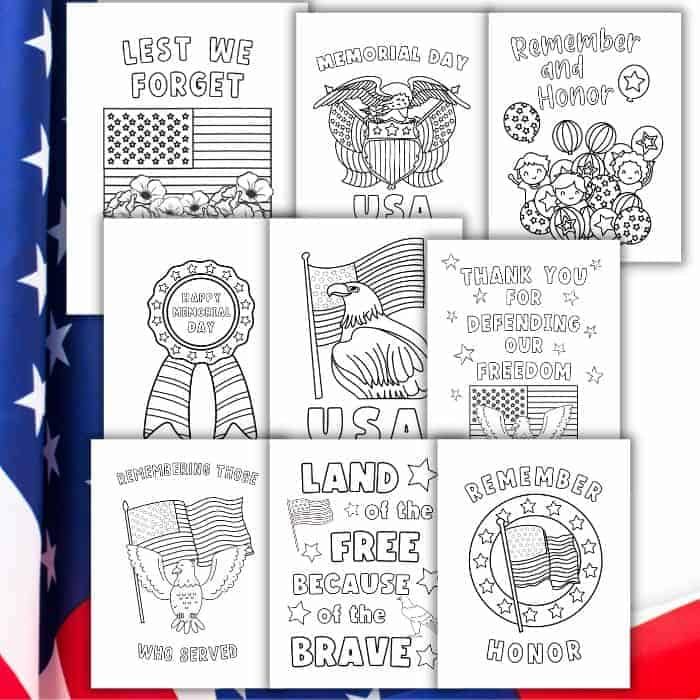 Free memorial day coloring pages for toddlers