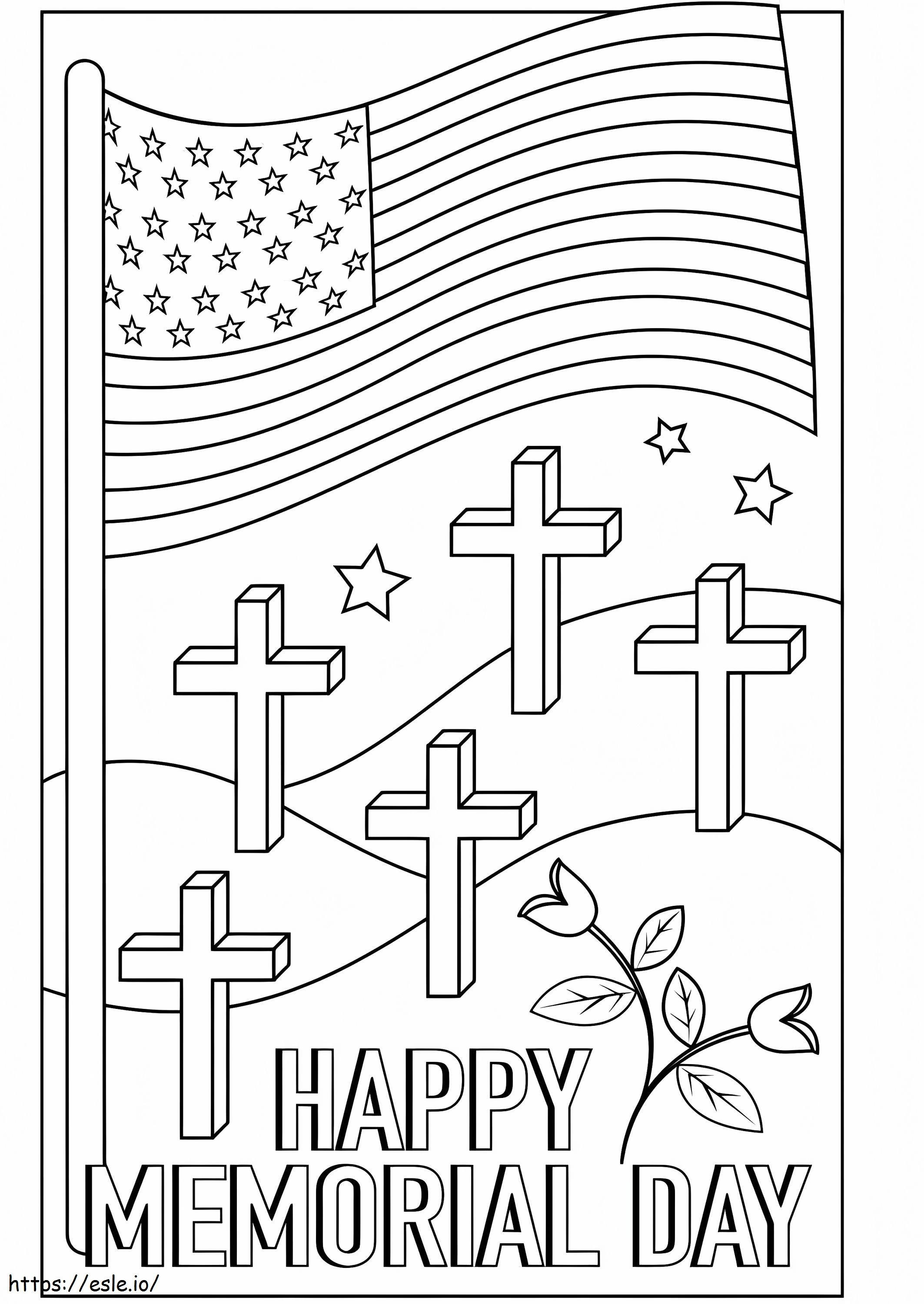 Memorial day coloring page