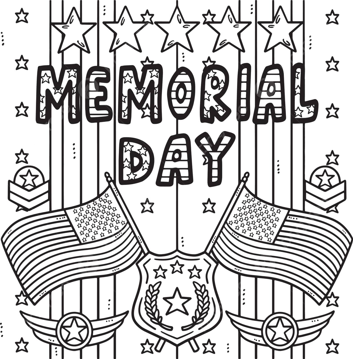 Memorial day coloring page for kids colouring coloring page american holiday vector colouring coloring page american holiday png and vector with transparent background for free download