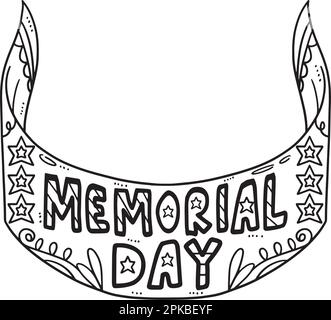 Memorial day isolated coloring page for kids stock vector image art