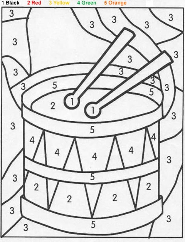 Toy color by number coloring pages