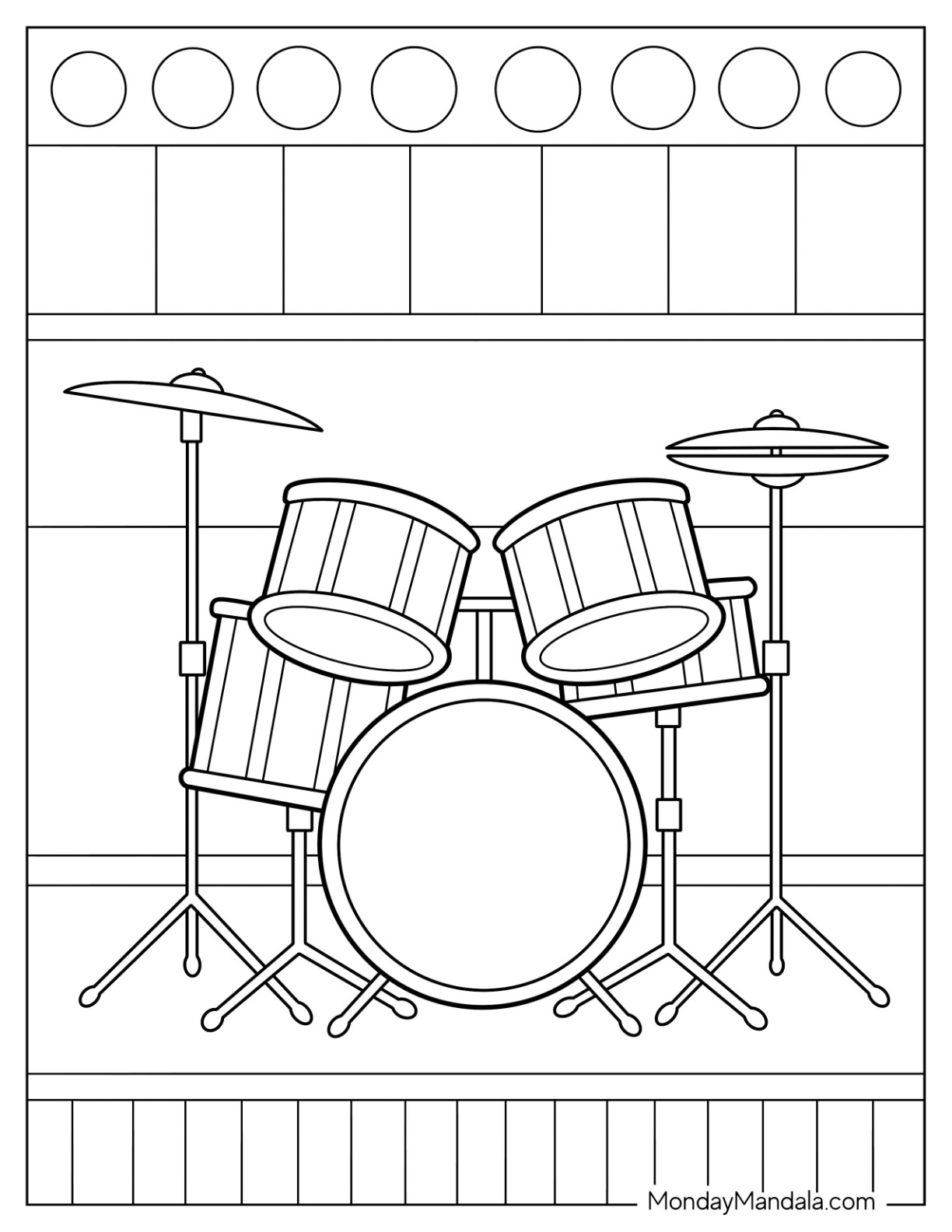 Music coloring pages free pdf printables