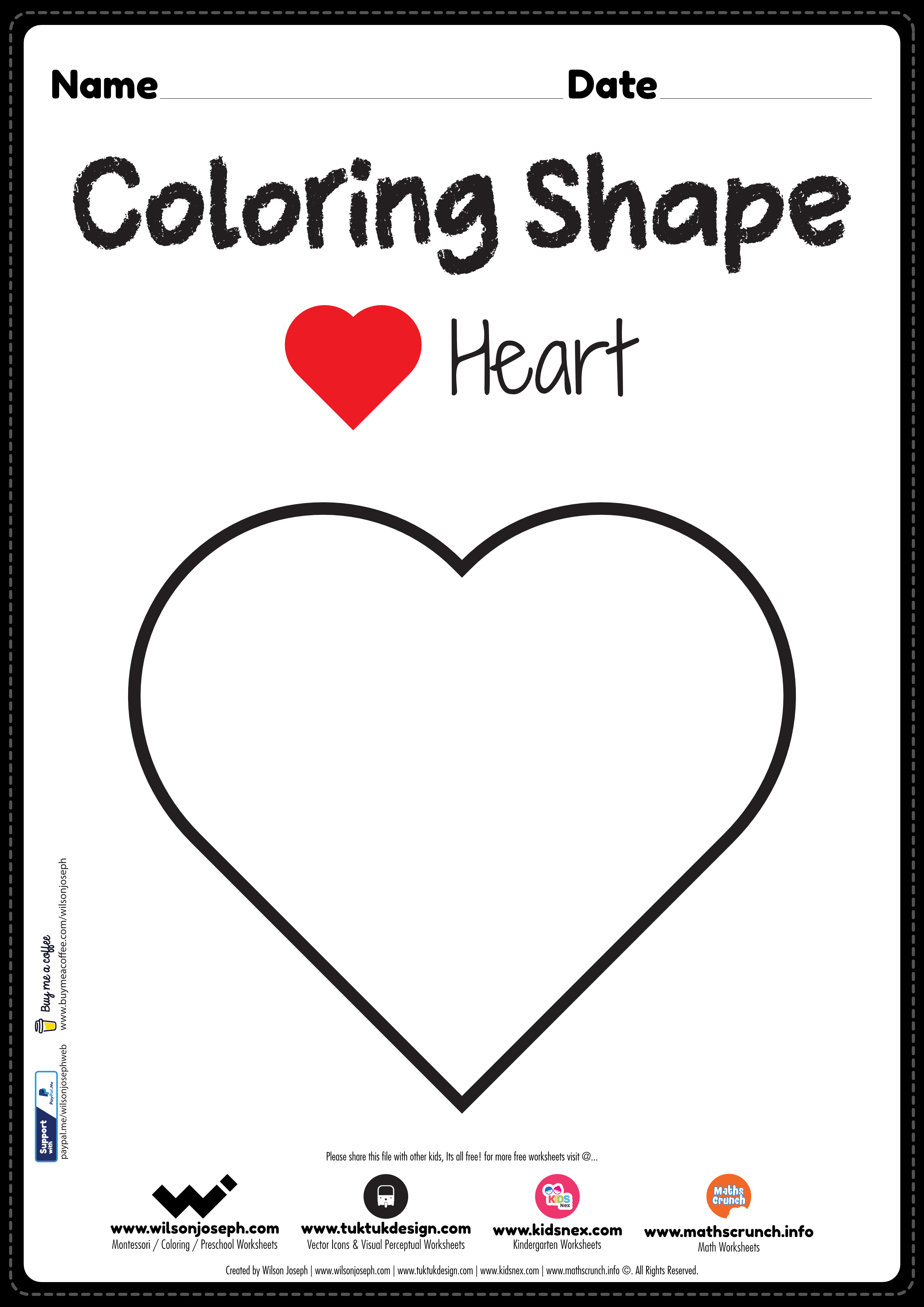 Heart coloring page