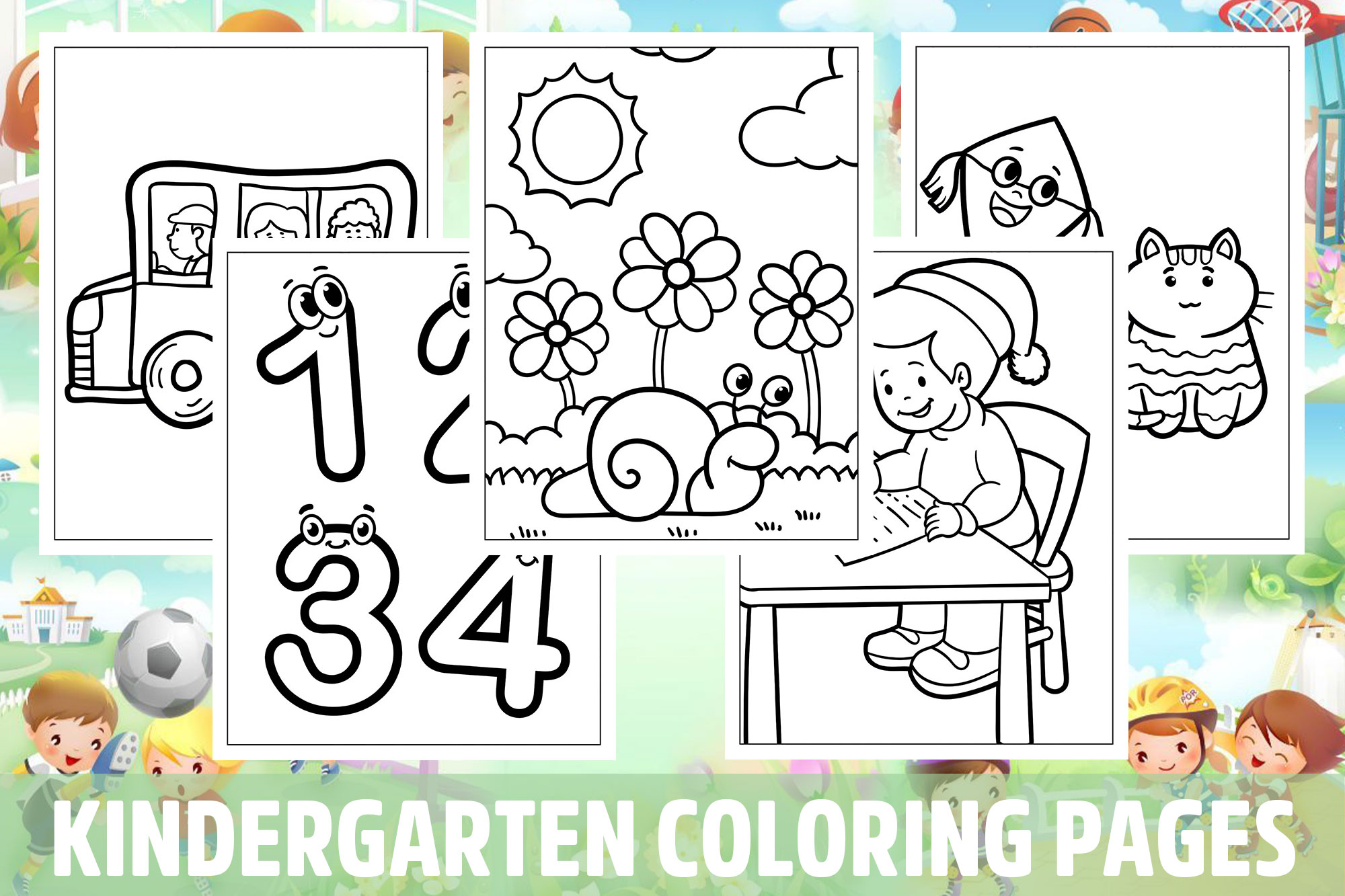 Kindergarten coloring pages for kids girls boys teens birthday school activity made by teachers