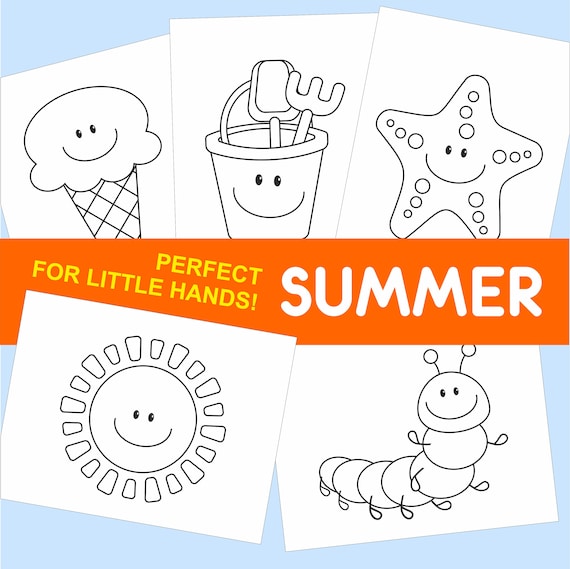 Summer printable coloring pages for kids toddlers preschoolers coloring book coloring page preschool kindergarten homeschool printables