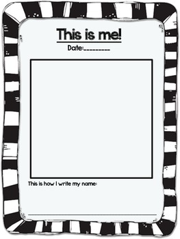 Self portrait template by mckenzie podey tpt