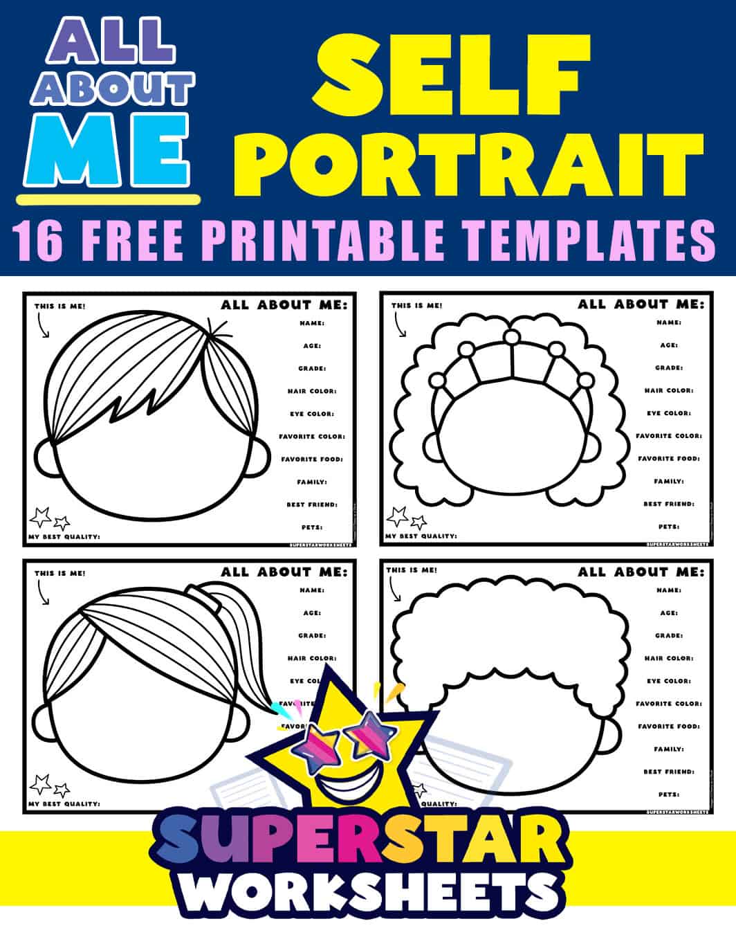 All about me face template