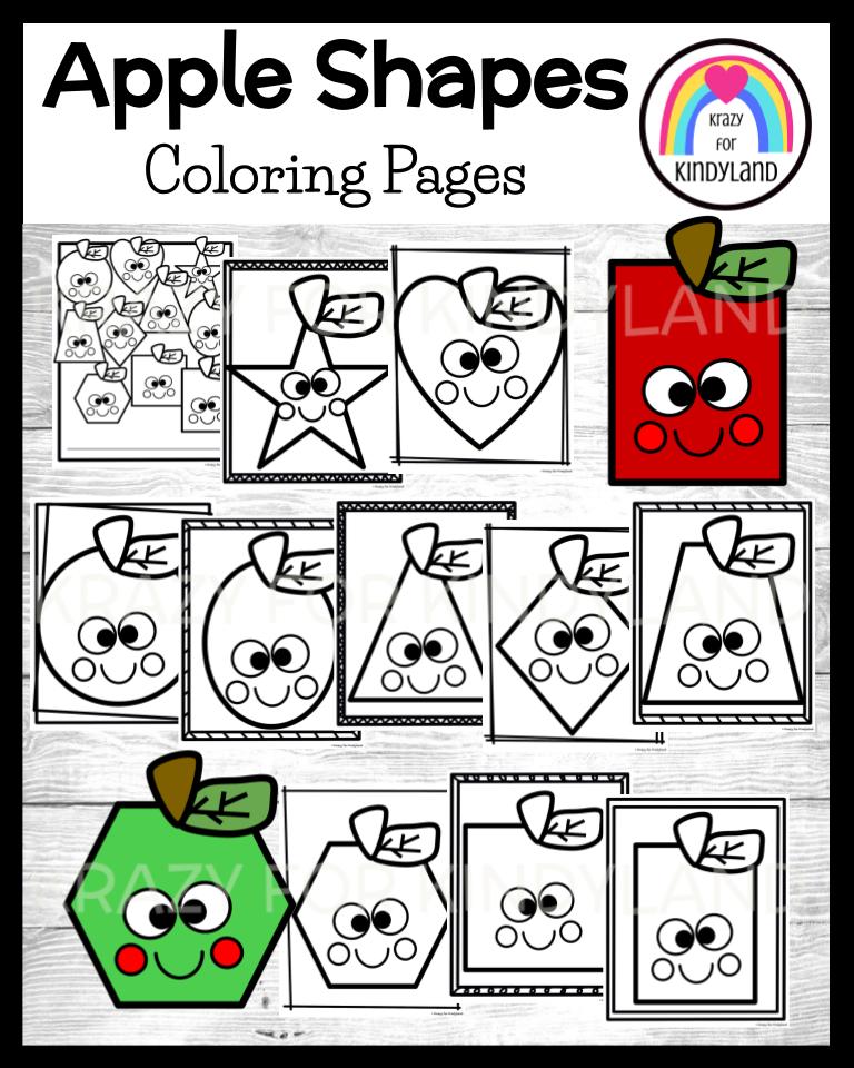 September coloring pages fall shape activity