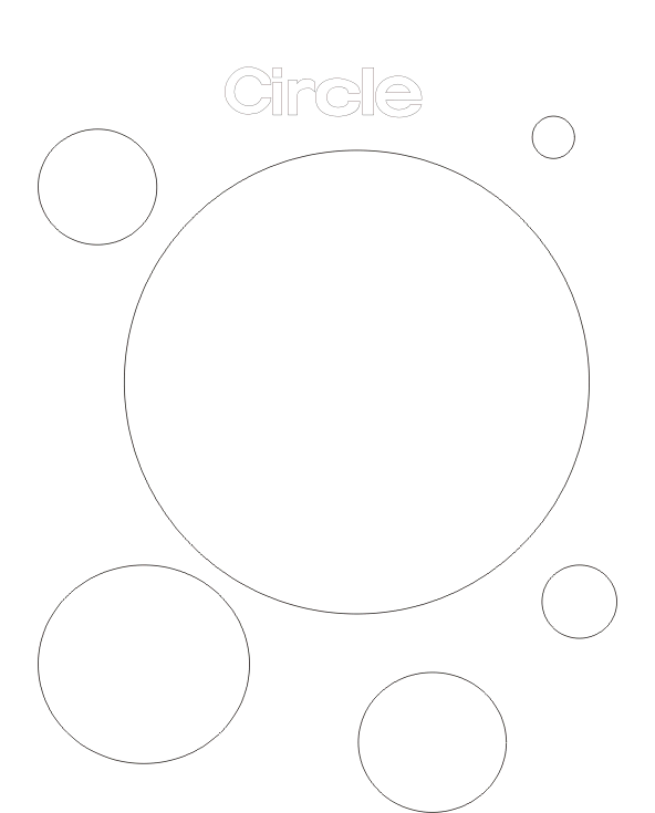 Shapes to color for children circles
