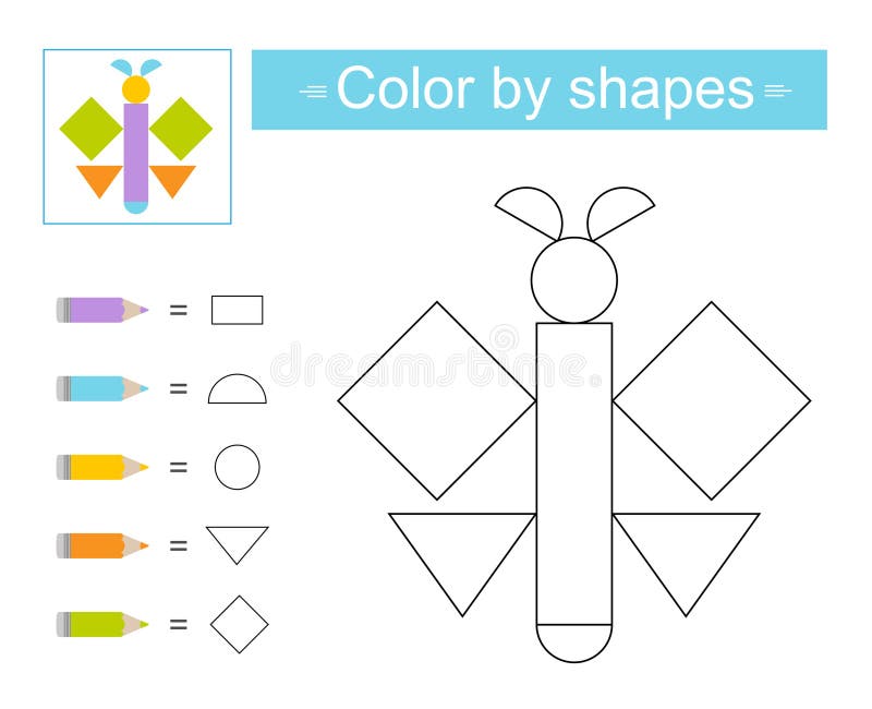 Coloring shapes stock illustrations â coloring shapes stock illustrations vectors clipart