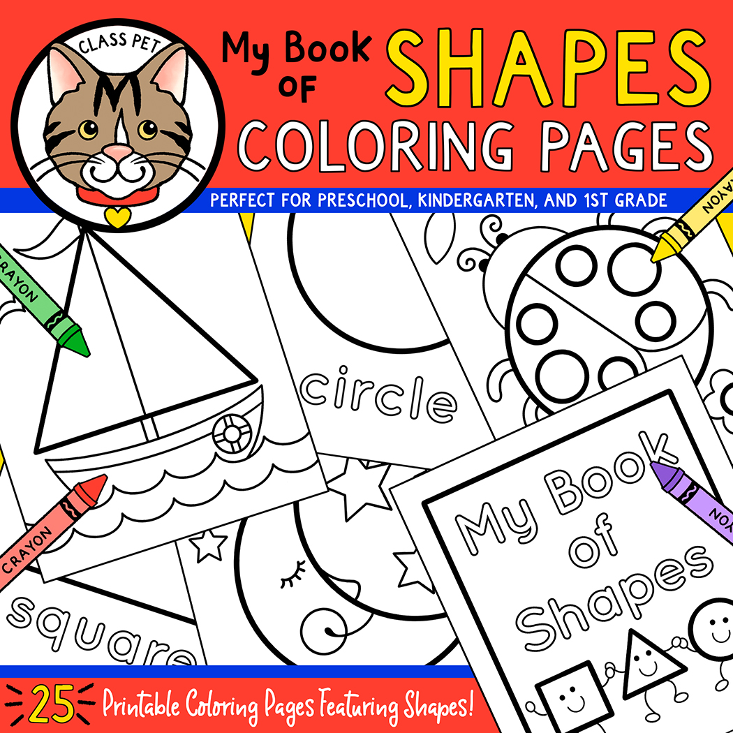Geometric shape coloring pages made by teachers