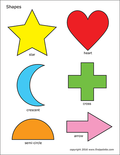 Basic shapes free printable templates coloring pages