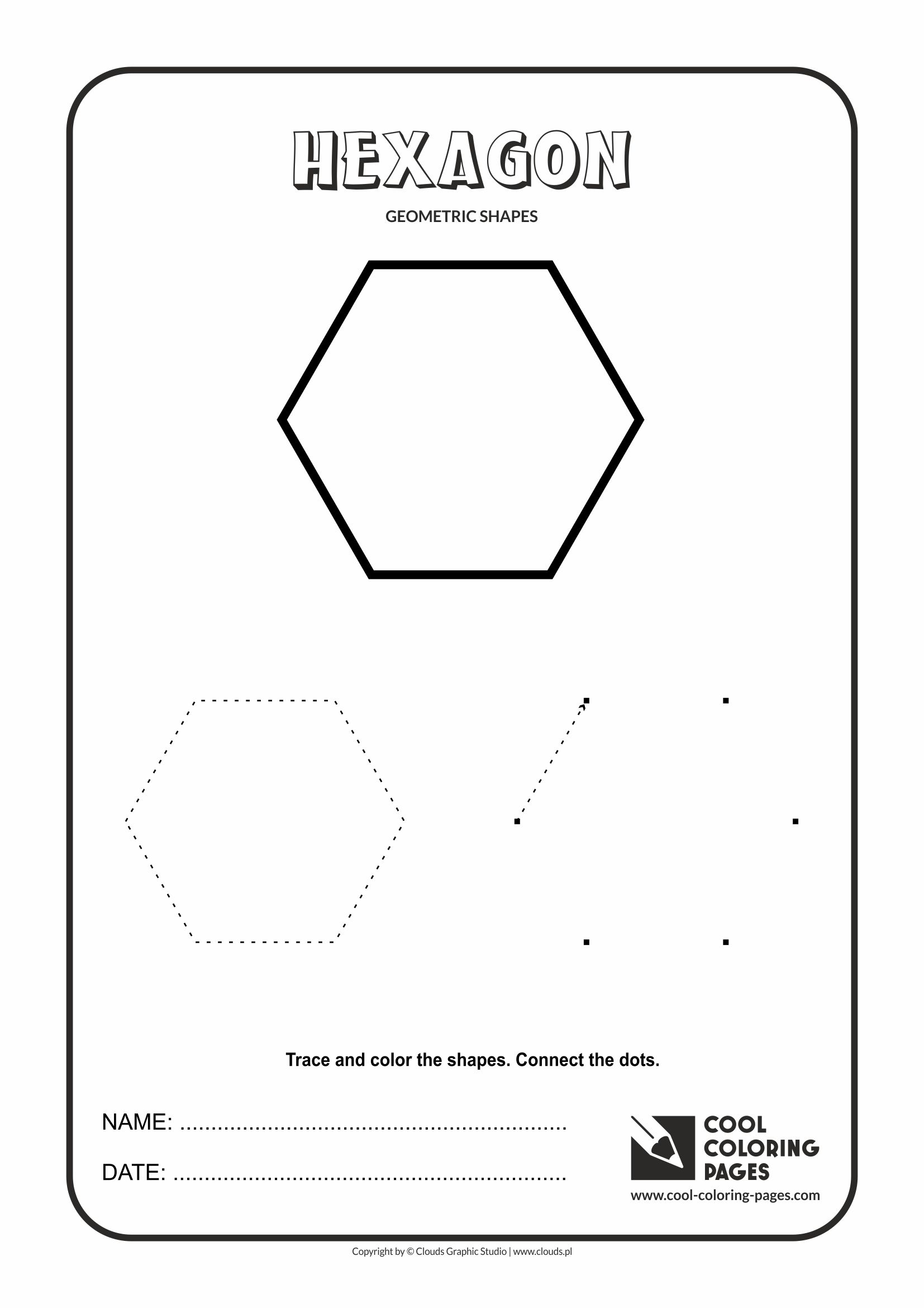 Cool coloring pages hexagon