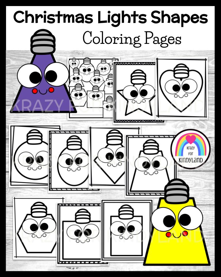 Christmas lights coloring pages