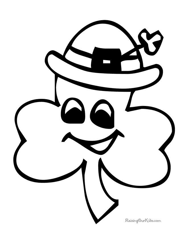 St patricks day preschool coloring page to print