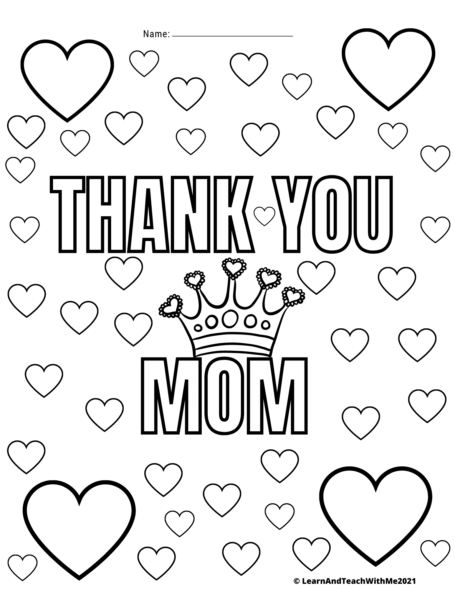 Parents and teachers appreciation thank you coloring pages made by teachers