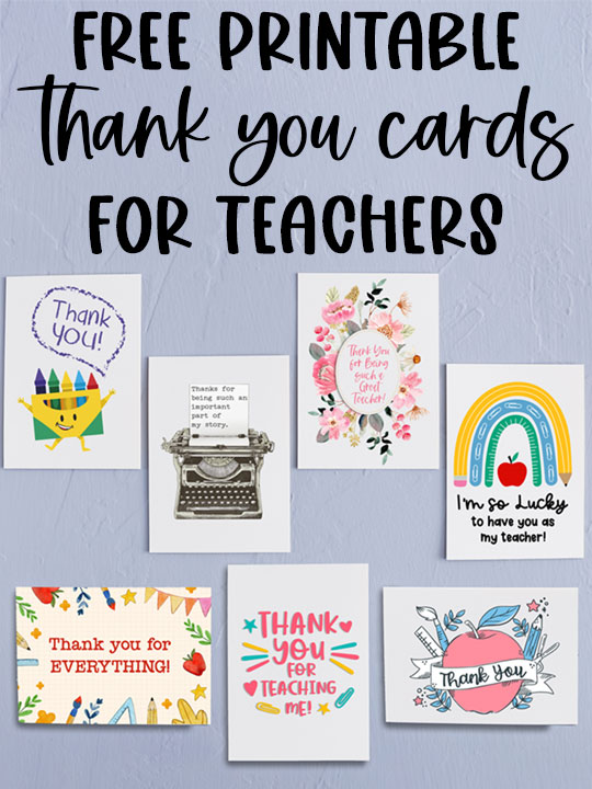 Free teacher appreciation printables gift ideas