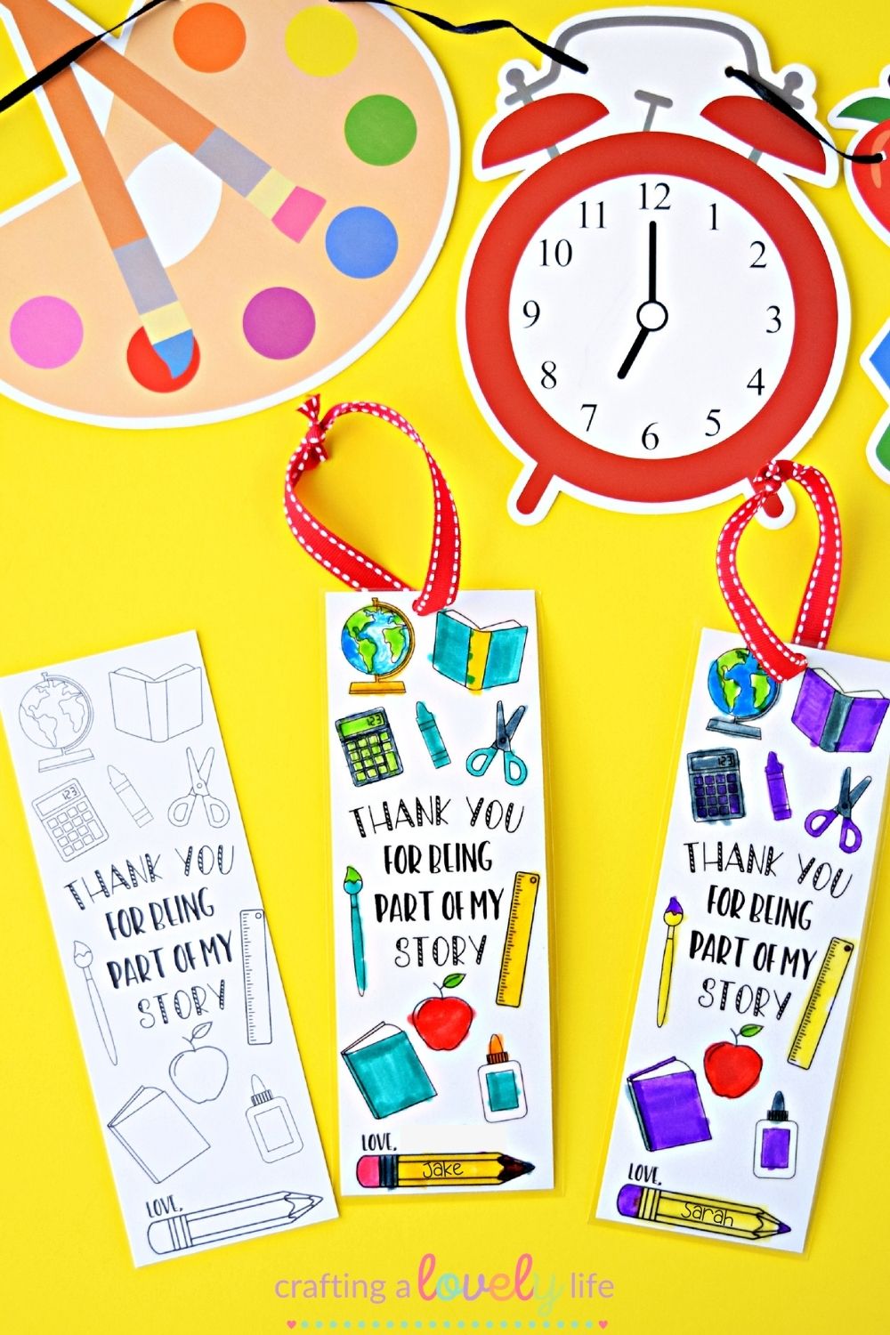 Diy teacher appreciation bookmark free printable