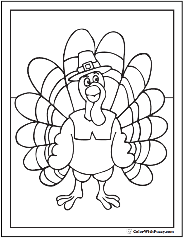 Turkey coloring pages digital interactive thanksgiving printables