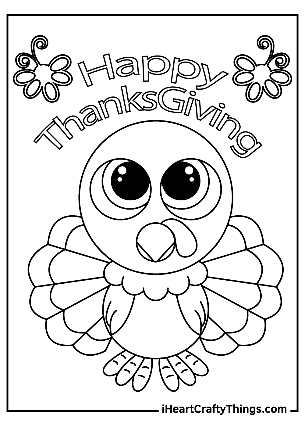 Thanksgiving turkey coloring pages free printables