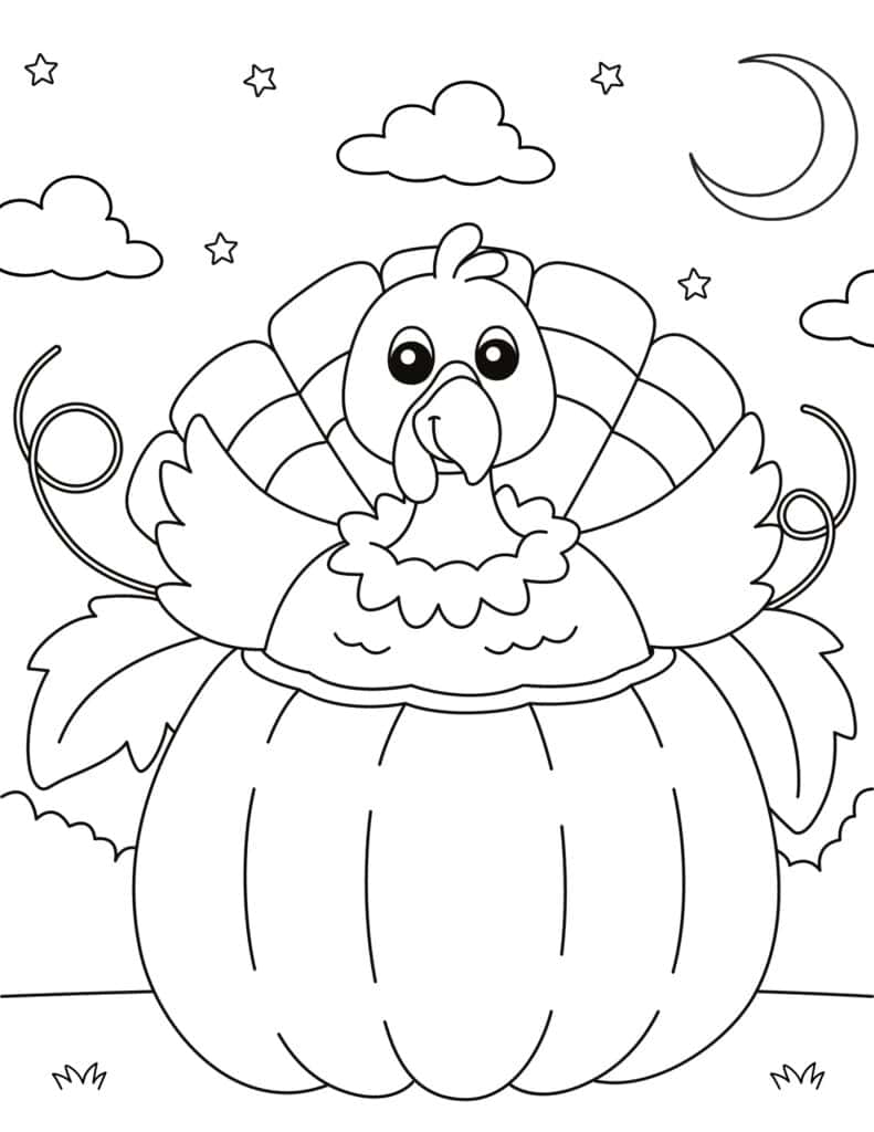 Free thanksgiving turkey coloring pages for kids