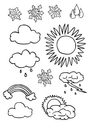 Free printable weather coloring pages for adults and kids