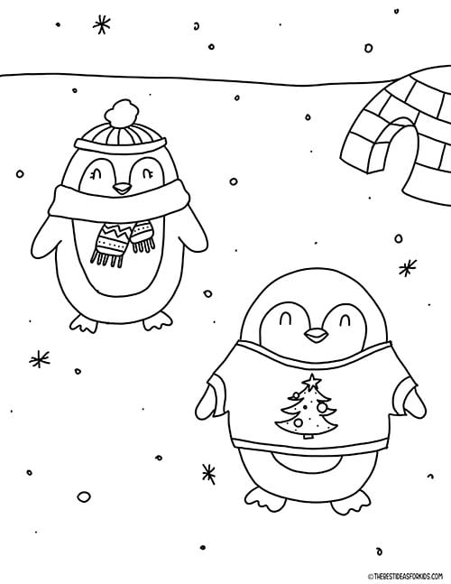 Winter coloring pages free printables