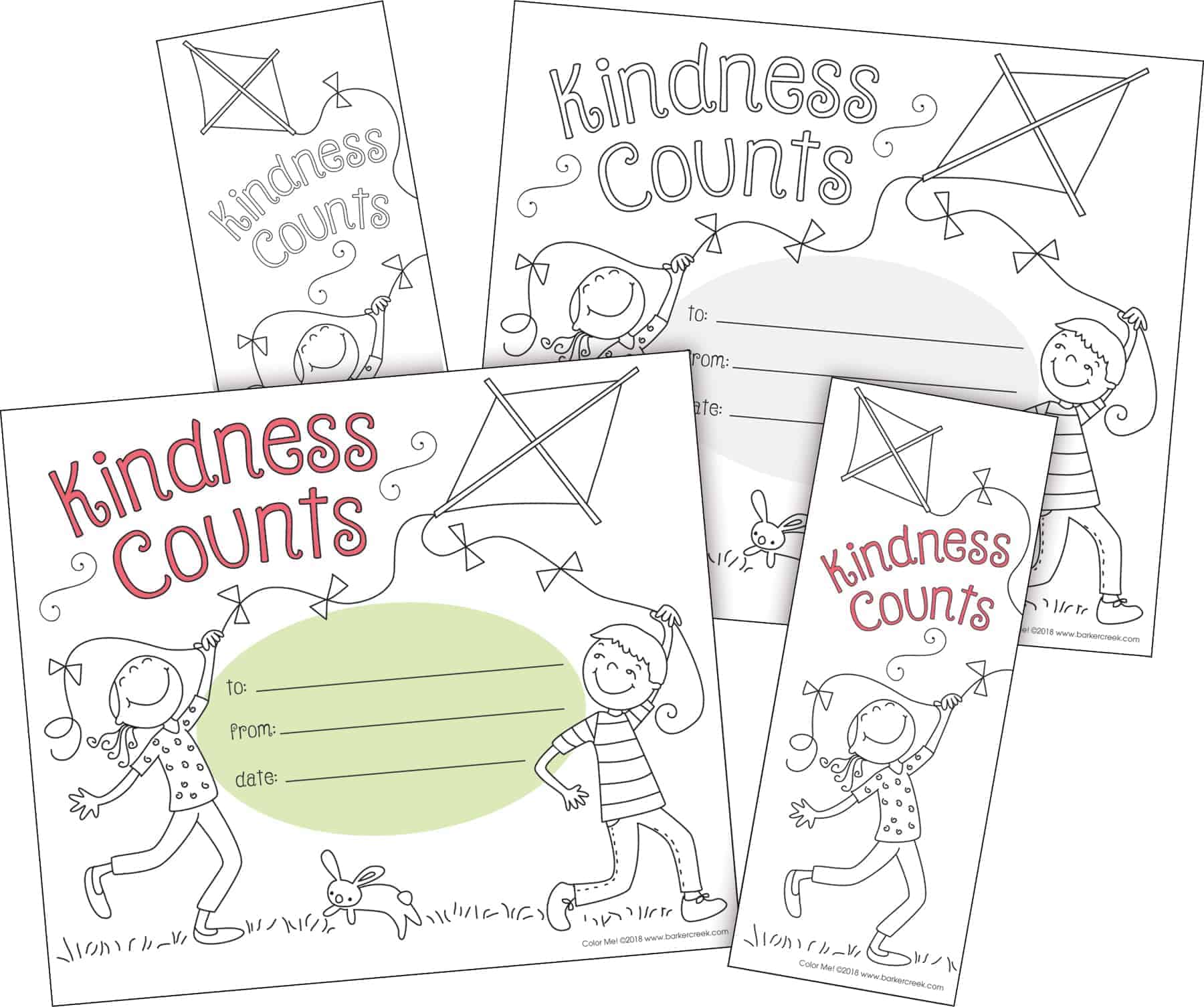 Color me kindness counts awards bookmarks set set