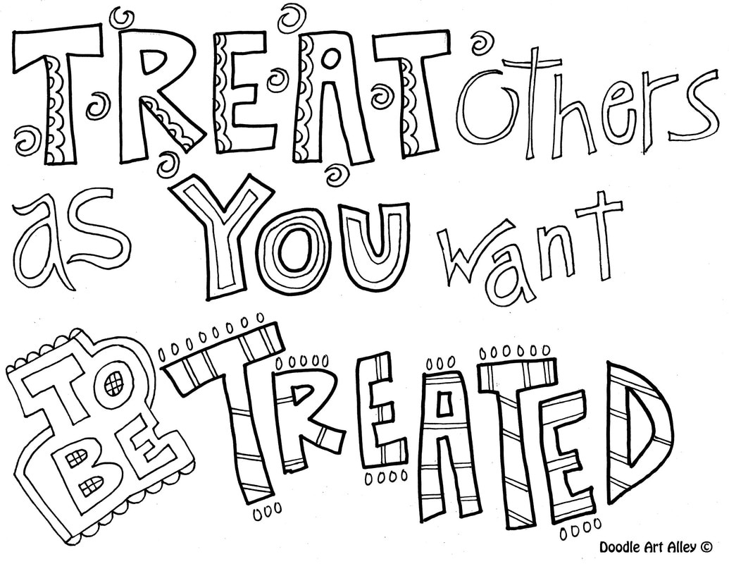 Kindness quote coloring pages