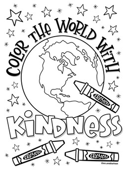 Kindness coloring page by mrs arnolds art room tpt