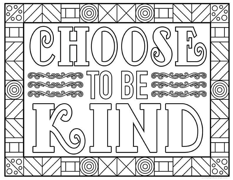 Kindness coloring pages made by teachers