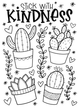 Kindness coloring page by mrs arnolds art room tpt