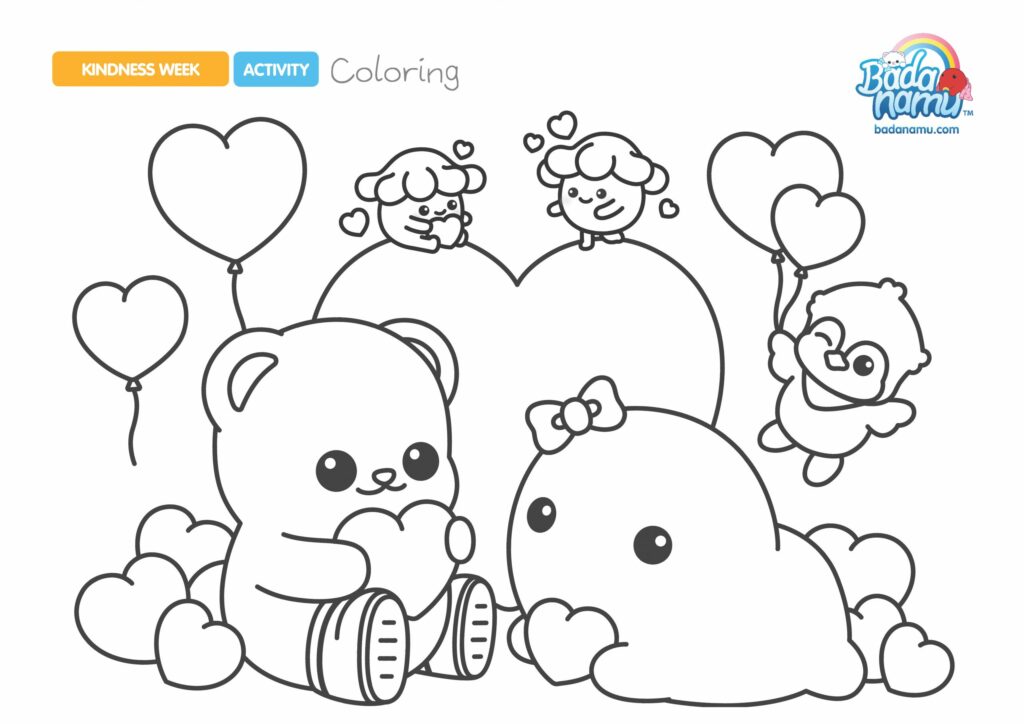 Day kindness coloring sheet