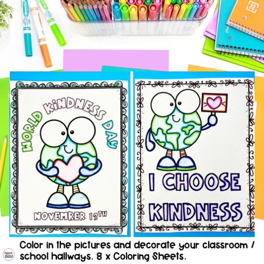 World kindness day coloring pages