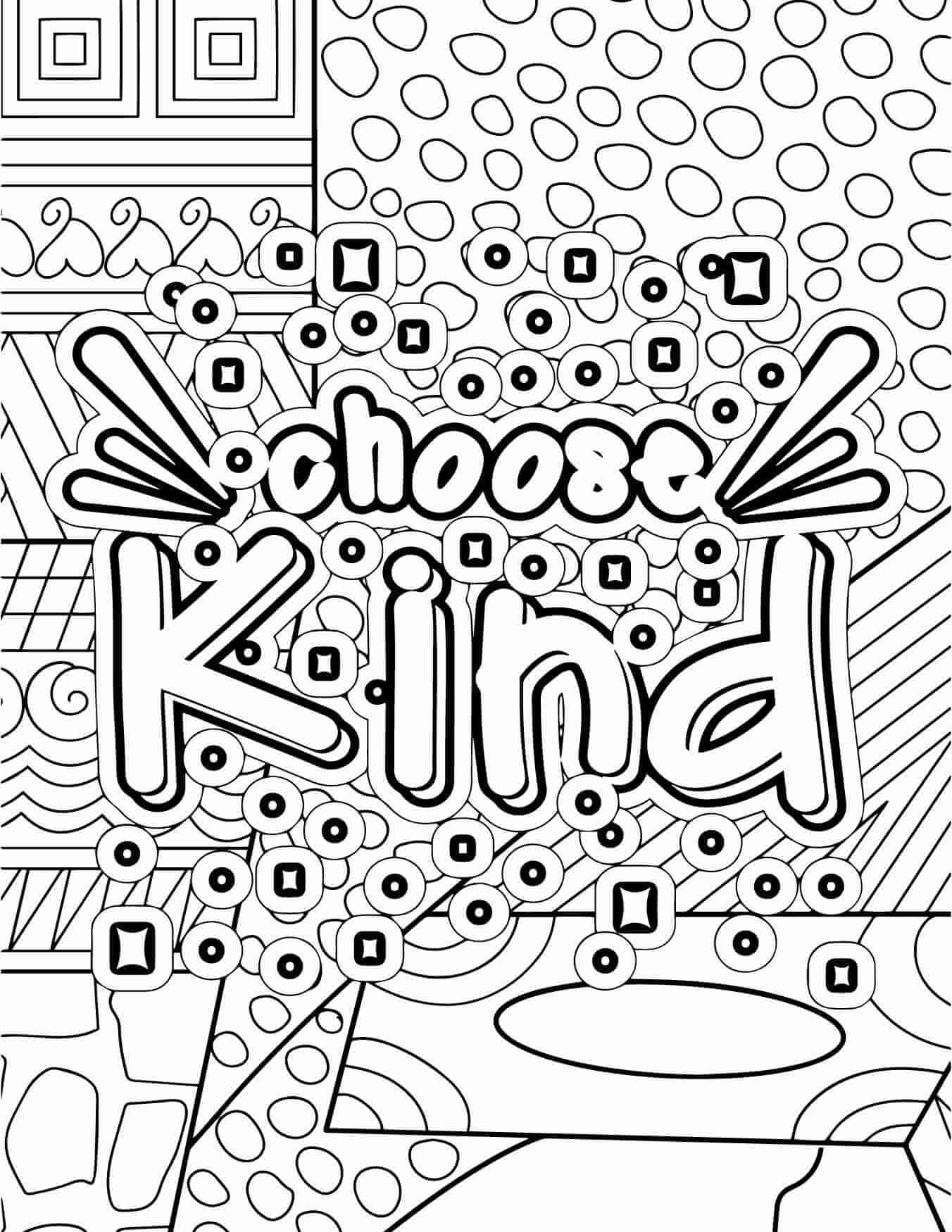 Free kindness coloring pages