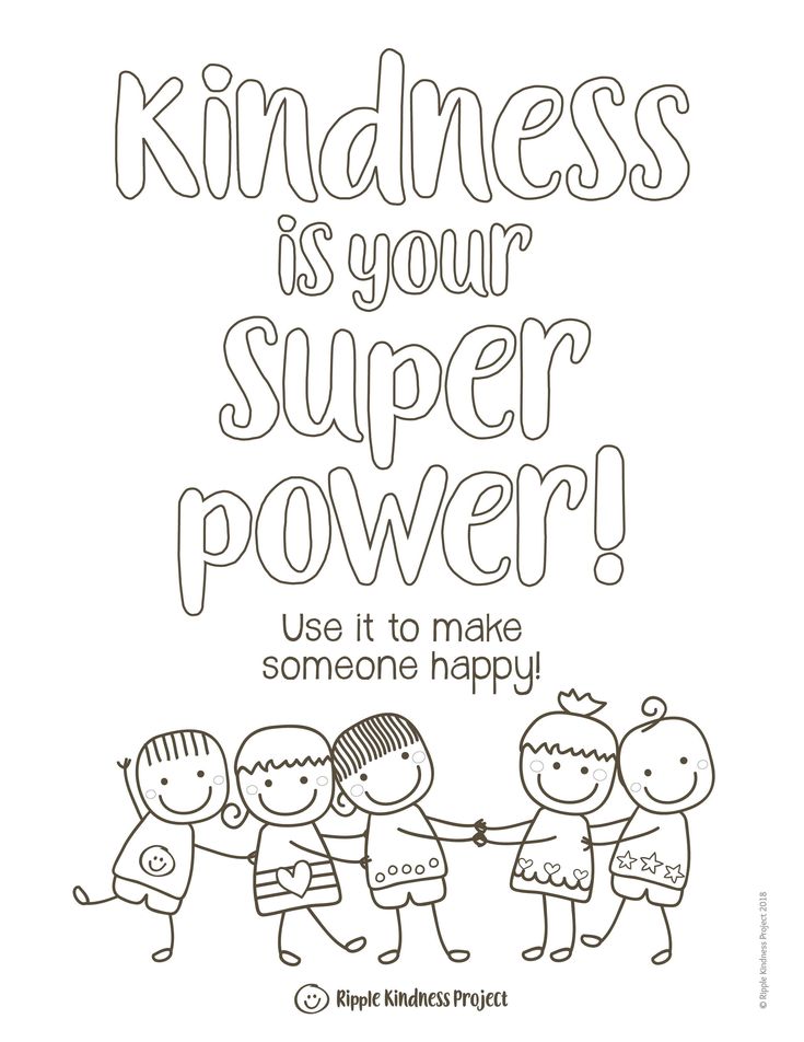 Kindness coloring pages build character activity