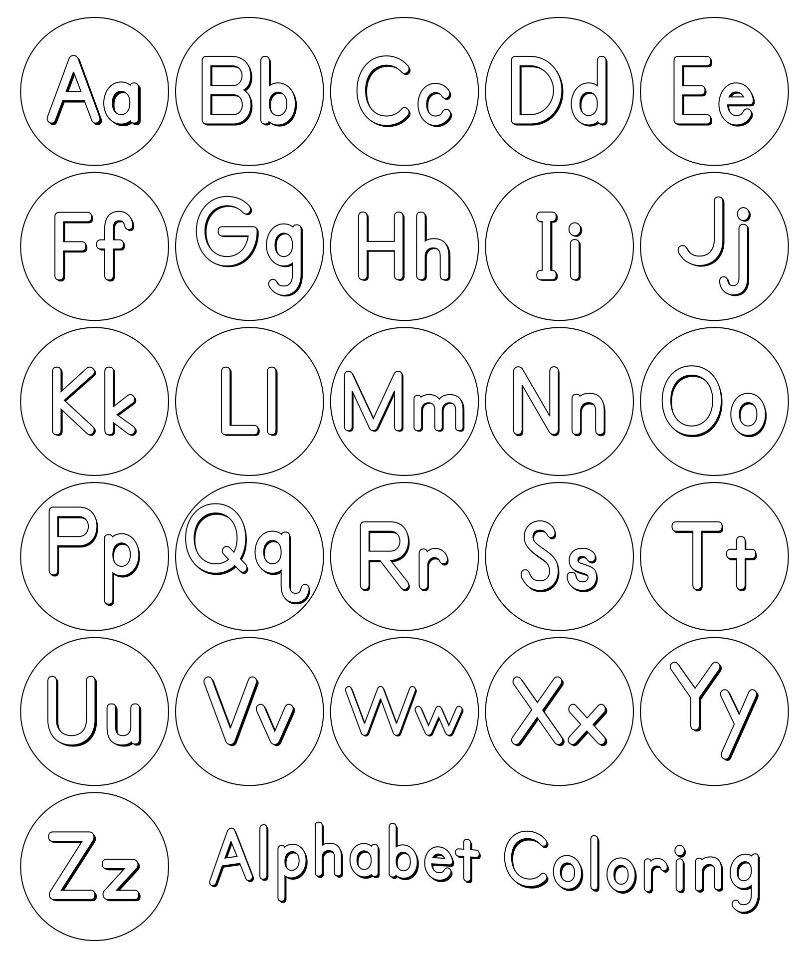 Printable alphabet letters coloring pages kids alphabet coloring pages printable alphabet letters lettering alphabet