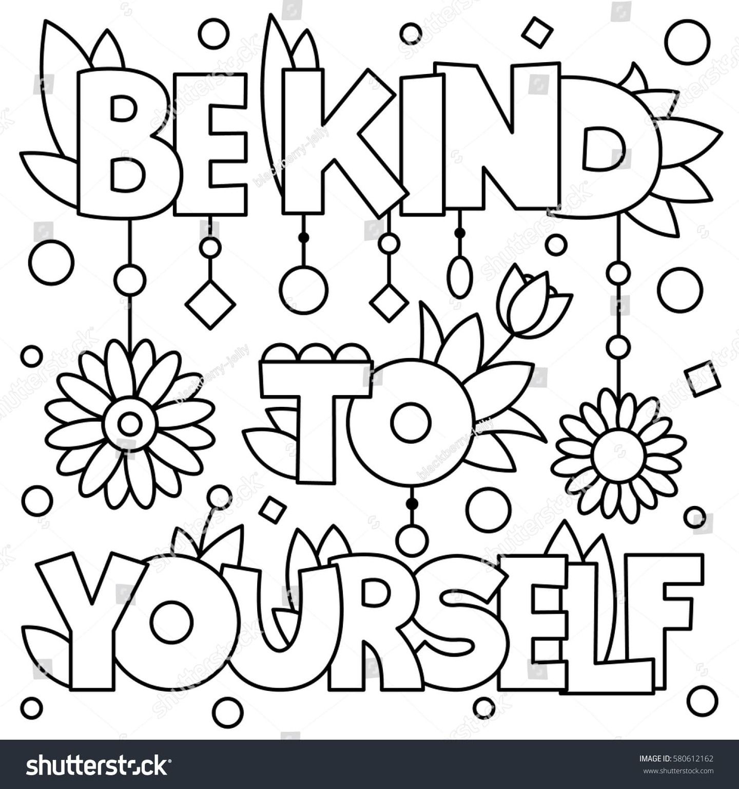 Printable kindness coloring pages for children or students