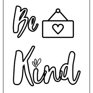 Free kindness coloring pages printable for free download