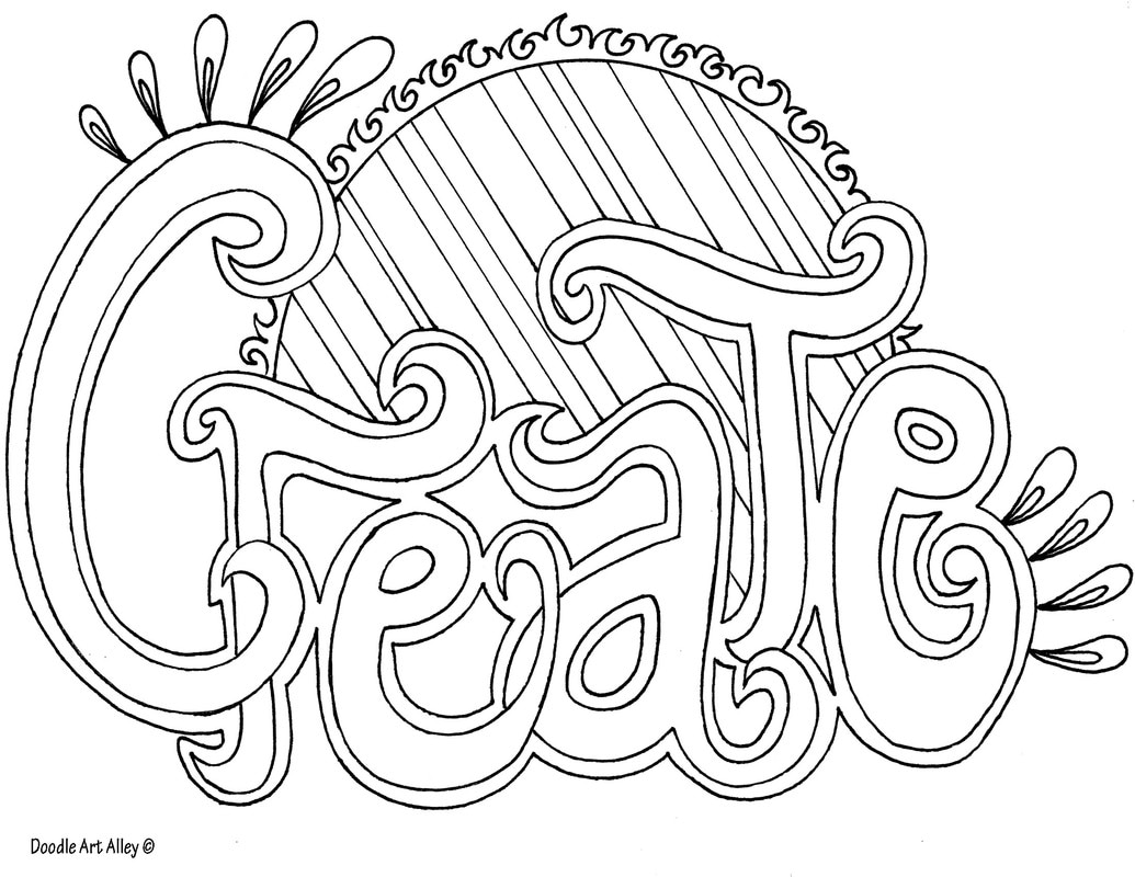 Word coloring pages