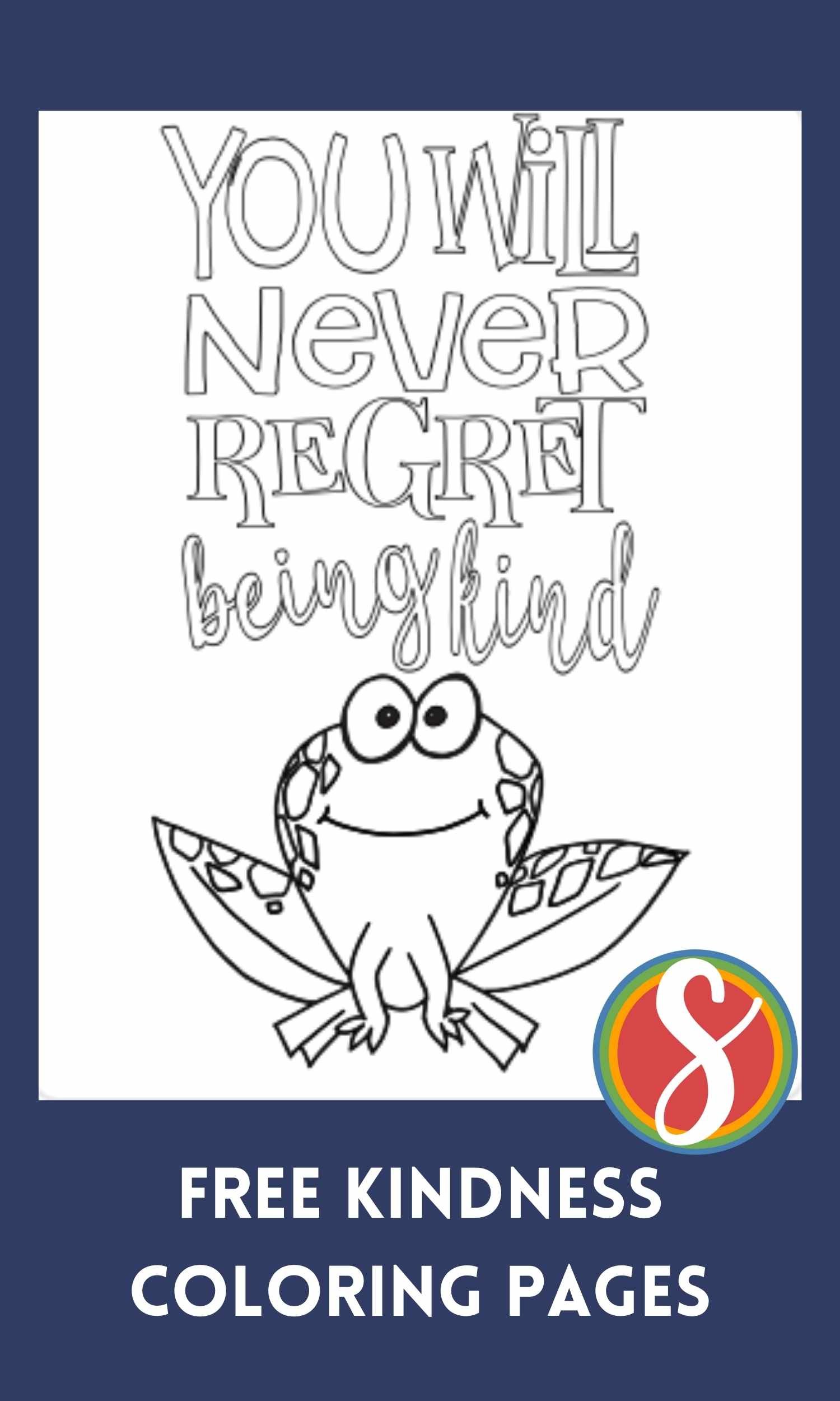 Free kindness coloring pages â stevie doodles