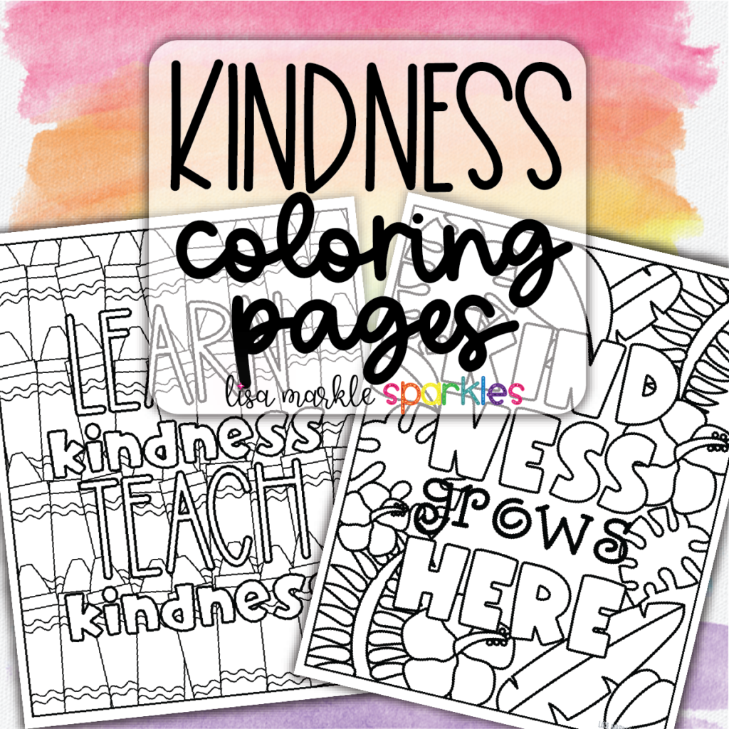 Free kindness coloring pages printable pdf
