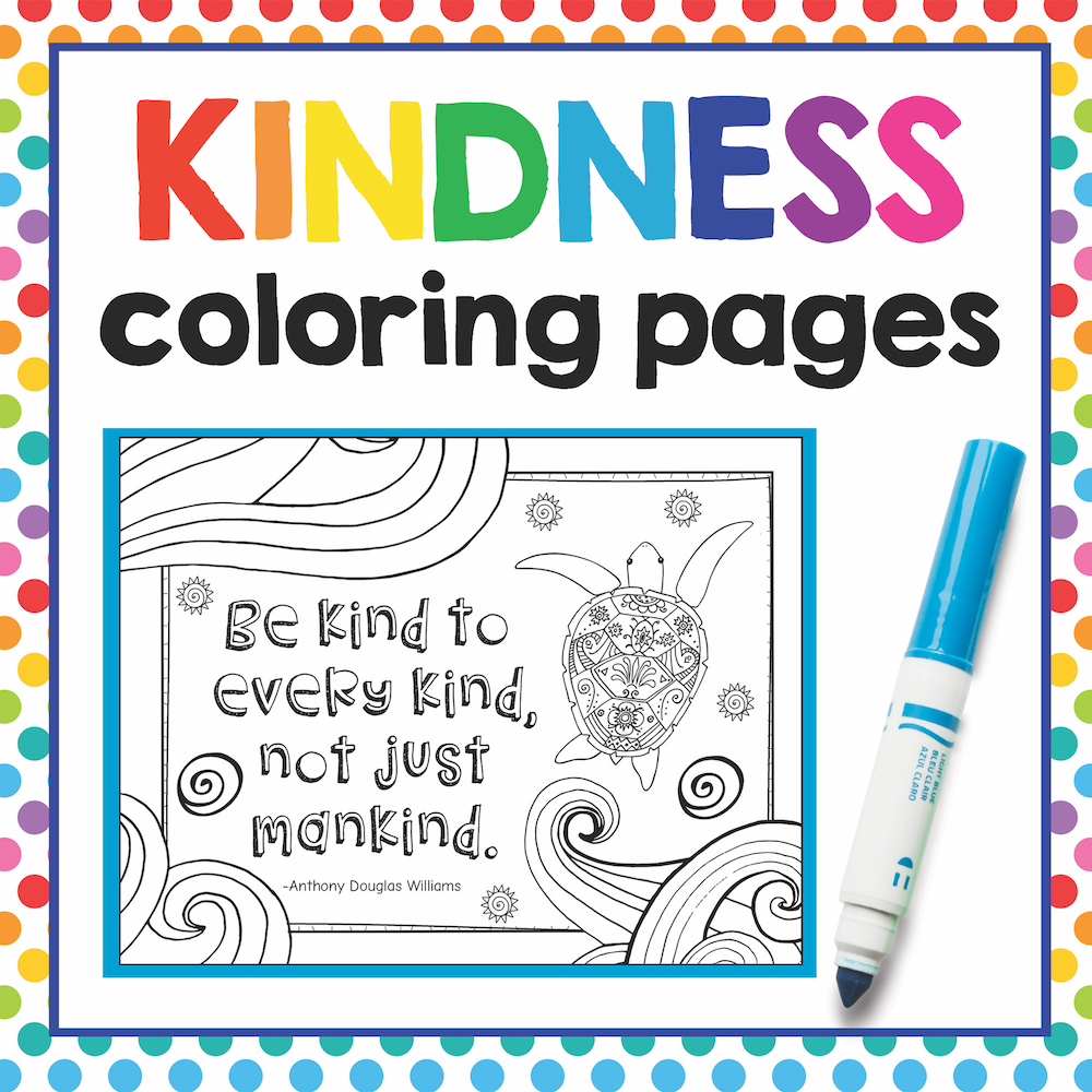 Kindness coloring pages free sample page â art is basic an elementary art blog