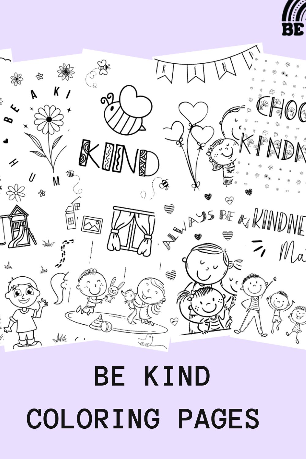 Free kindness coloring pages for kids