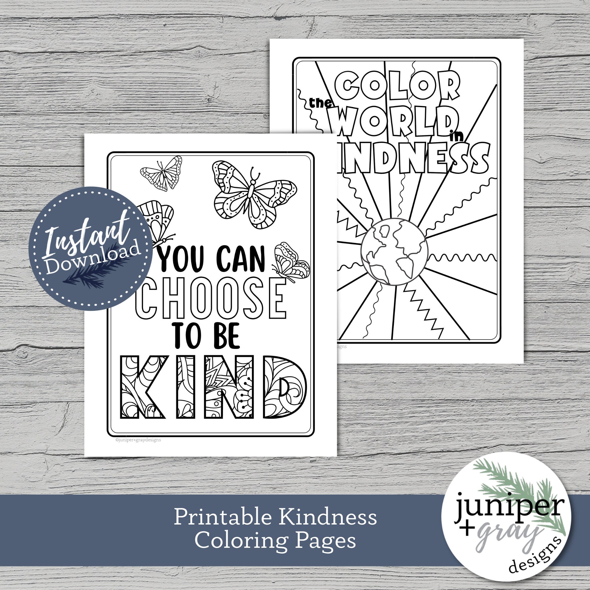 Printable kindness coloring pages for all ages ii choose to be kind coloring page kindness printable instant download pdf