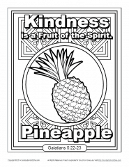 Fruit of the spirit for kids kindness coloring page