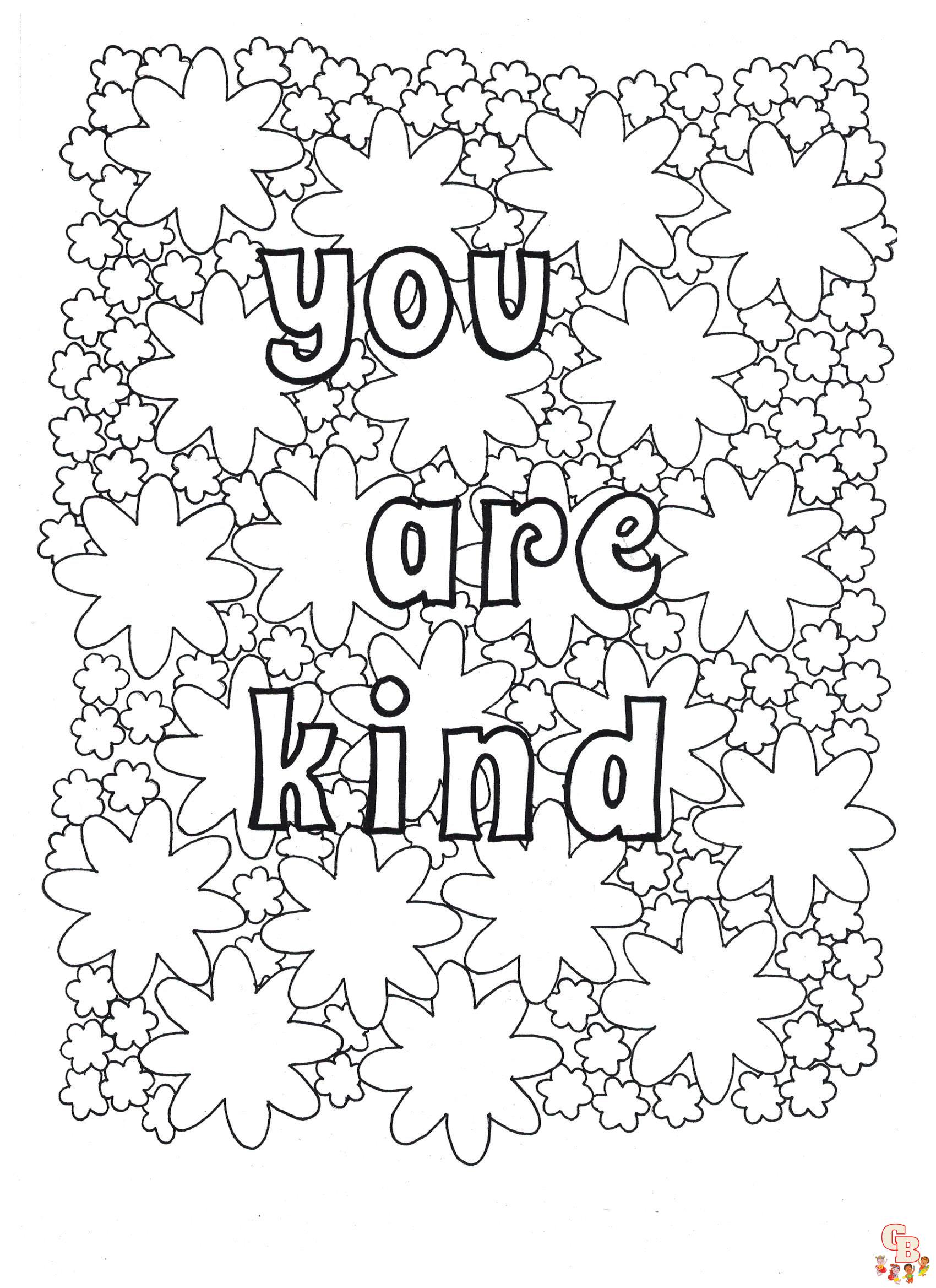Coloring pages to teach kindness to kids