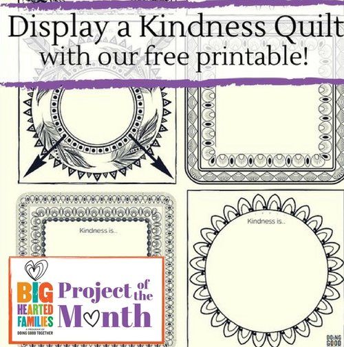 This free printable is designed to acpany the kindness quilt by nancy elizabeth wallace celebrate daily acts oâ paper quilt kindness random acts of kindness