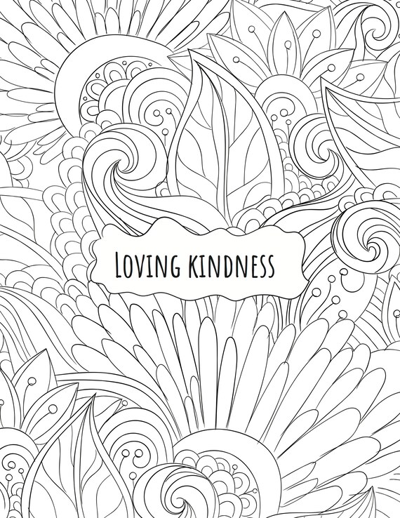 Loving kindness dbt coloring page